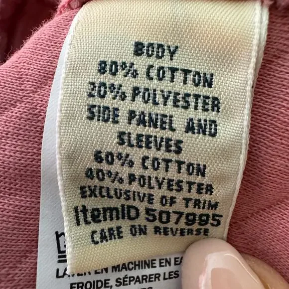 L.L. Bean Mock Neck Quilted Pullover Rose Pink Size L - Picture 6 of 8